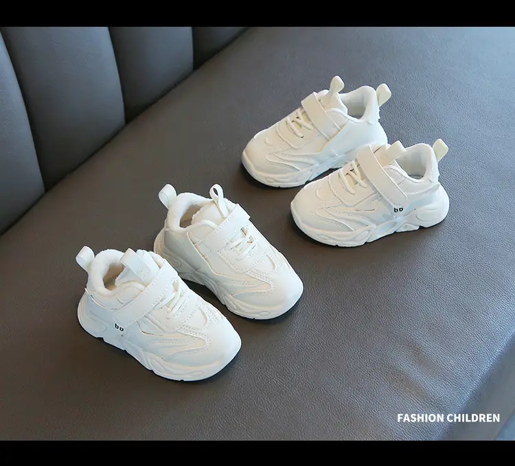 White Soft Sole Kids Sneakers for Boys Girls — feature 11