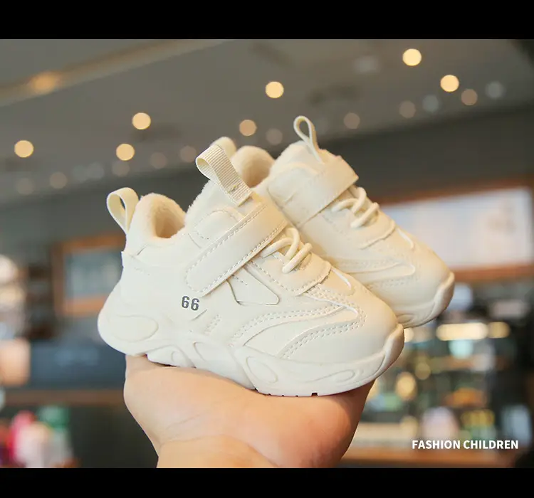 White Soft Sole Kids Sneakers for Boys Girls — feature 13