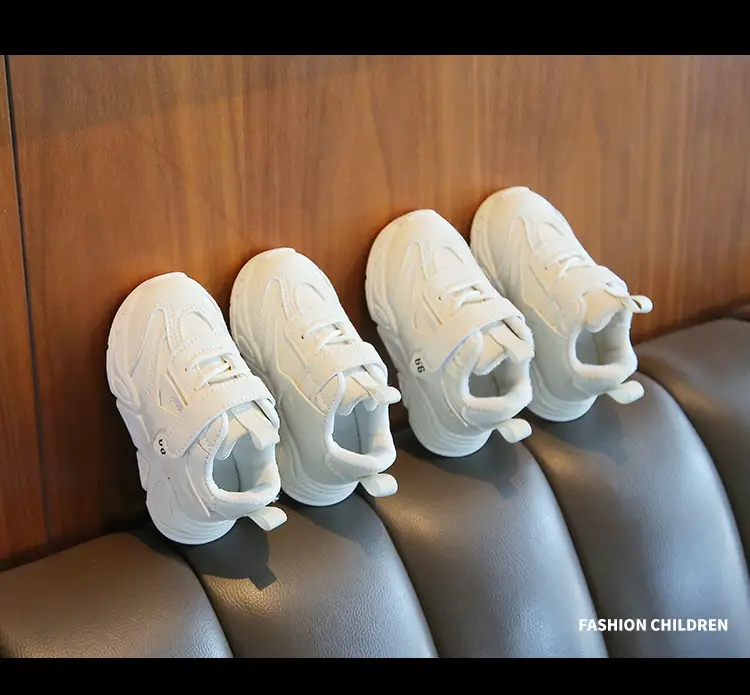 White Soft Sole Kids Sneakers for Boys Girls — feature 7