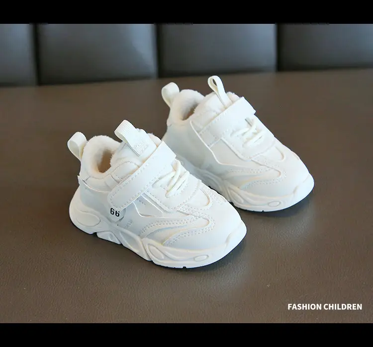 White Soft Sole Kids Sneakers for Boys Girls — feature 8