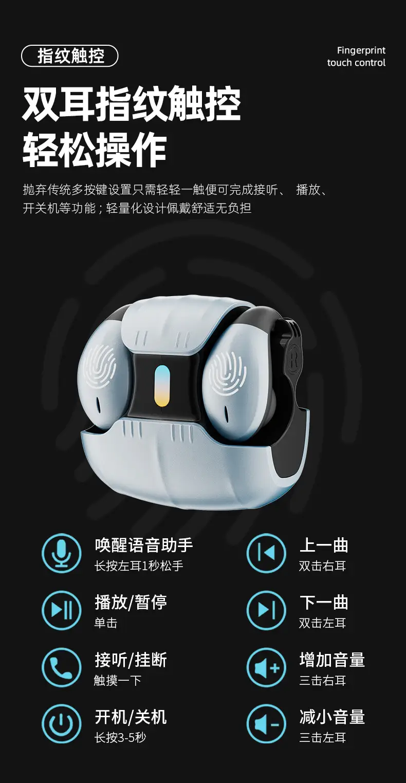 New As01 Ear Clip Bluetooth Headset Open-Type Wireless Bone Conduction Headset Non-In-Ear Over-Ear Type 2025 Headset — feature 14