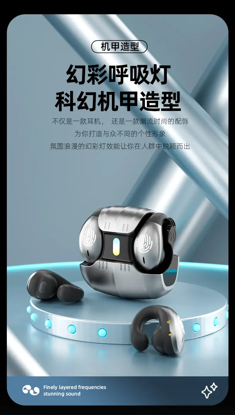 New As01 Ear Clip Bluetooth Headset Open-Type Wireless Bone Conduction Headset Non-In-Ear Over-Ear Type 2025 Headset — feature 3