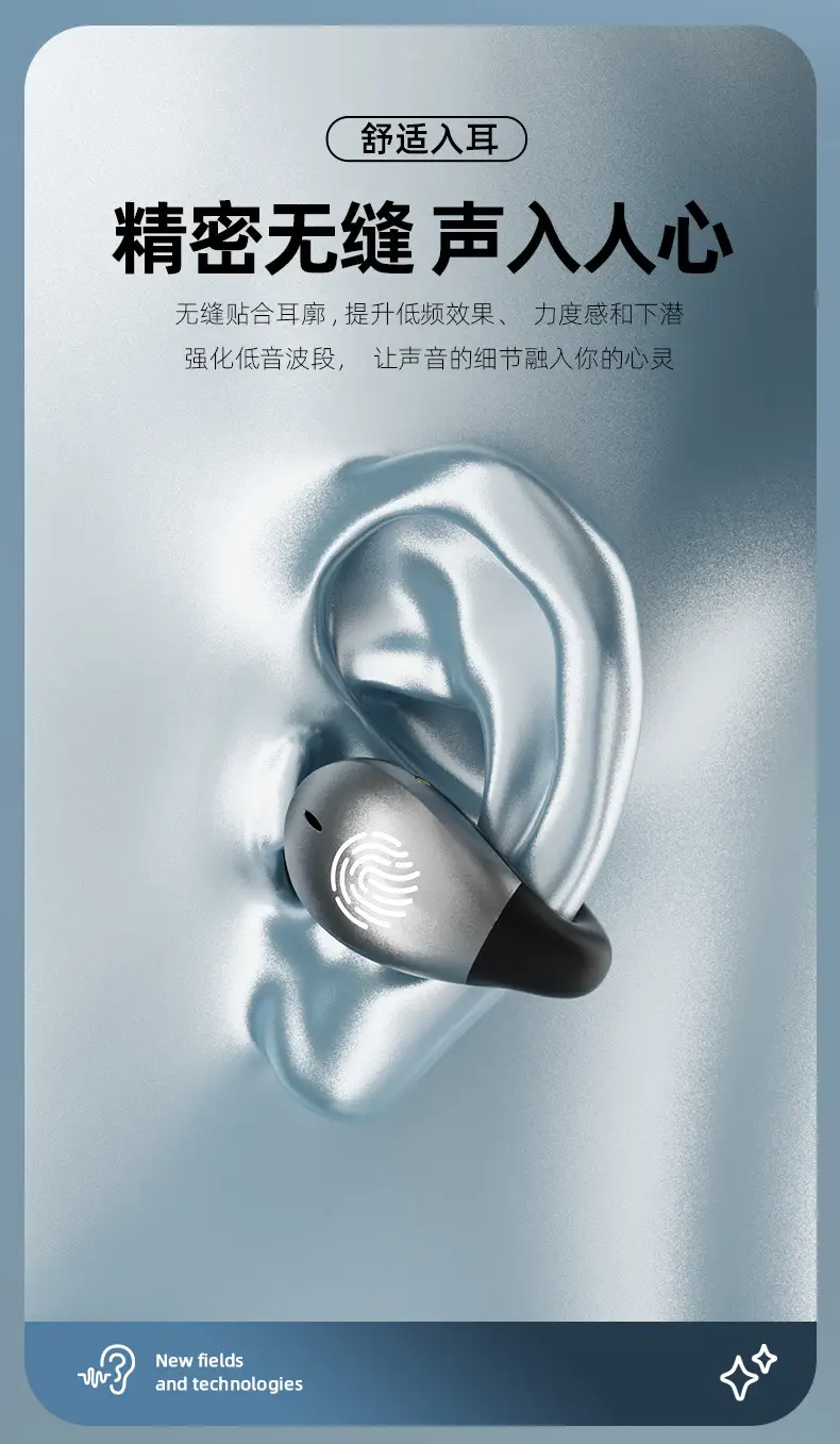 New As01 Ear Clip Bluetooth Headset Open-Type Wireless Bone Conduction Headset Non-In-Ear Over-Ear Type 2025 Headset — feature 5
