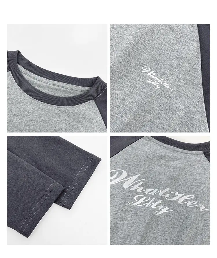 Haima Boys Raglan Sleeve T-Shirt Grey 1980s — feature 4
