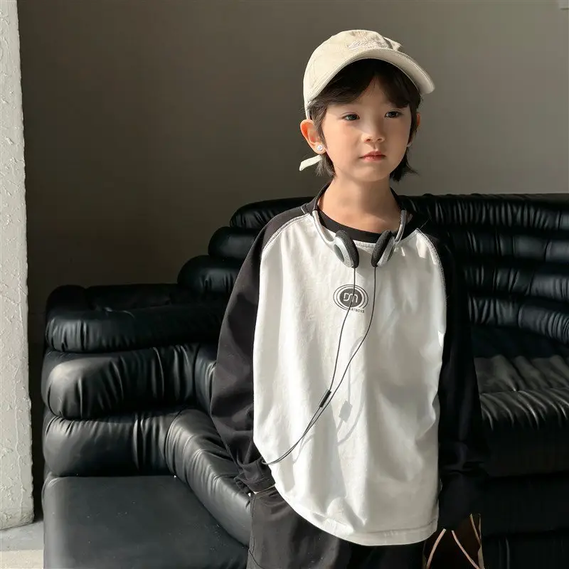 Haima Boys Raglan Sleeve T-Shirt Grey 1980s