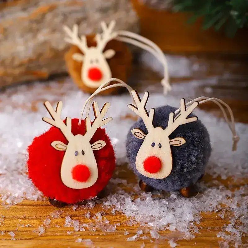 2024 Christmas Deer Pendant Wool Felt Cartoon Fawn Elk — feature 6