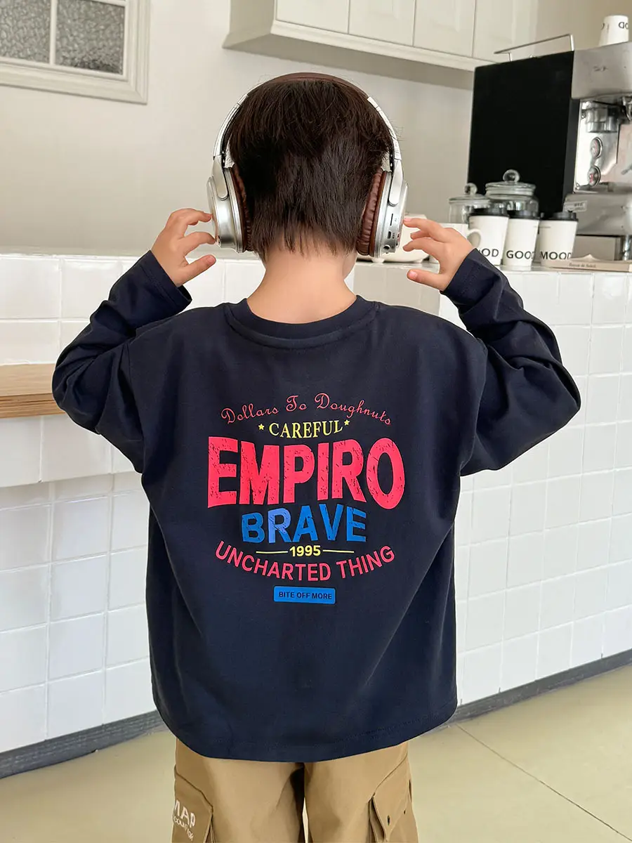 Boys Printed Long Sleeve T-Shirt Brave Boy 2026 - Image 6