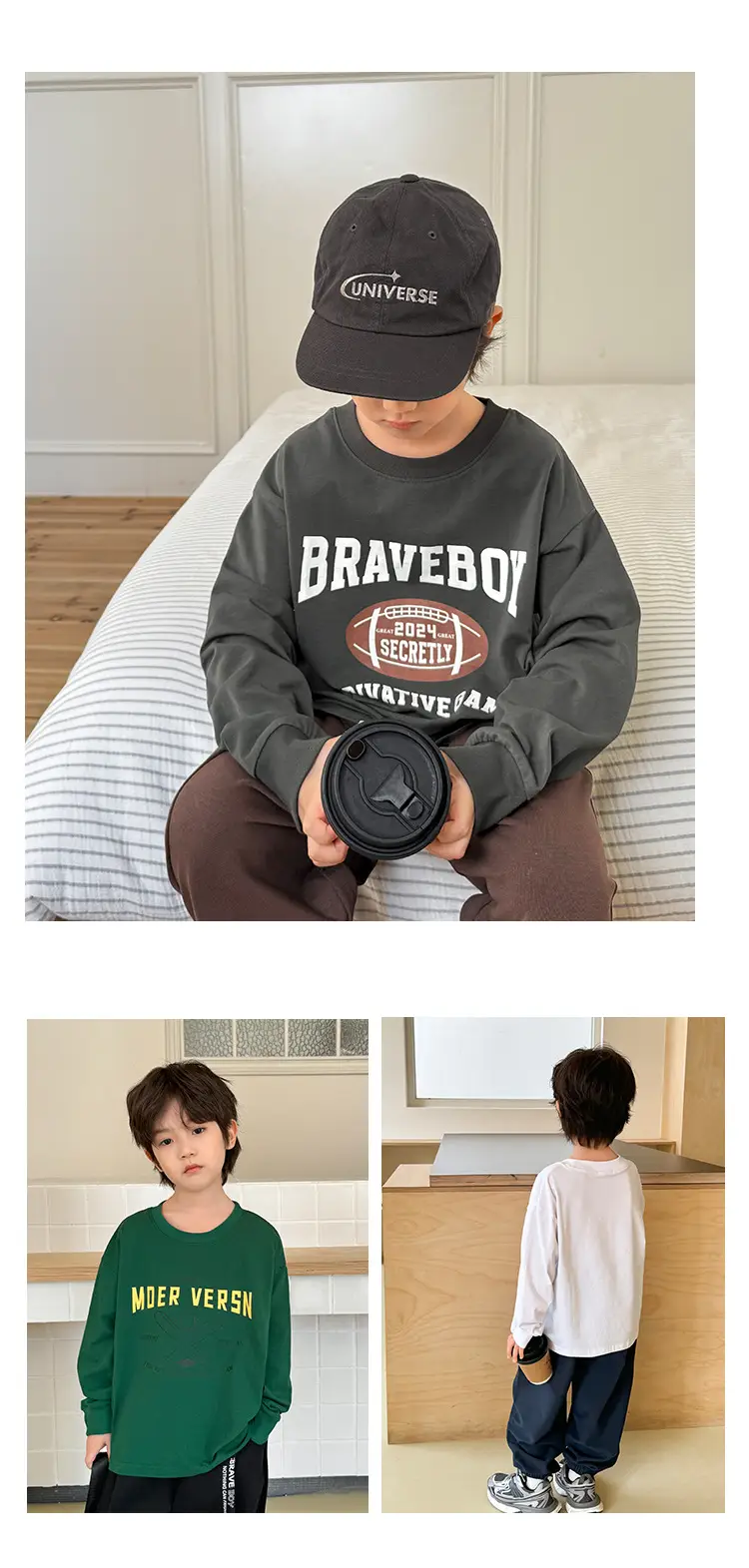 Boys Printed Long Sleeve T-Shirt Brave Boy 2026 β feature 13