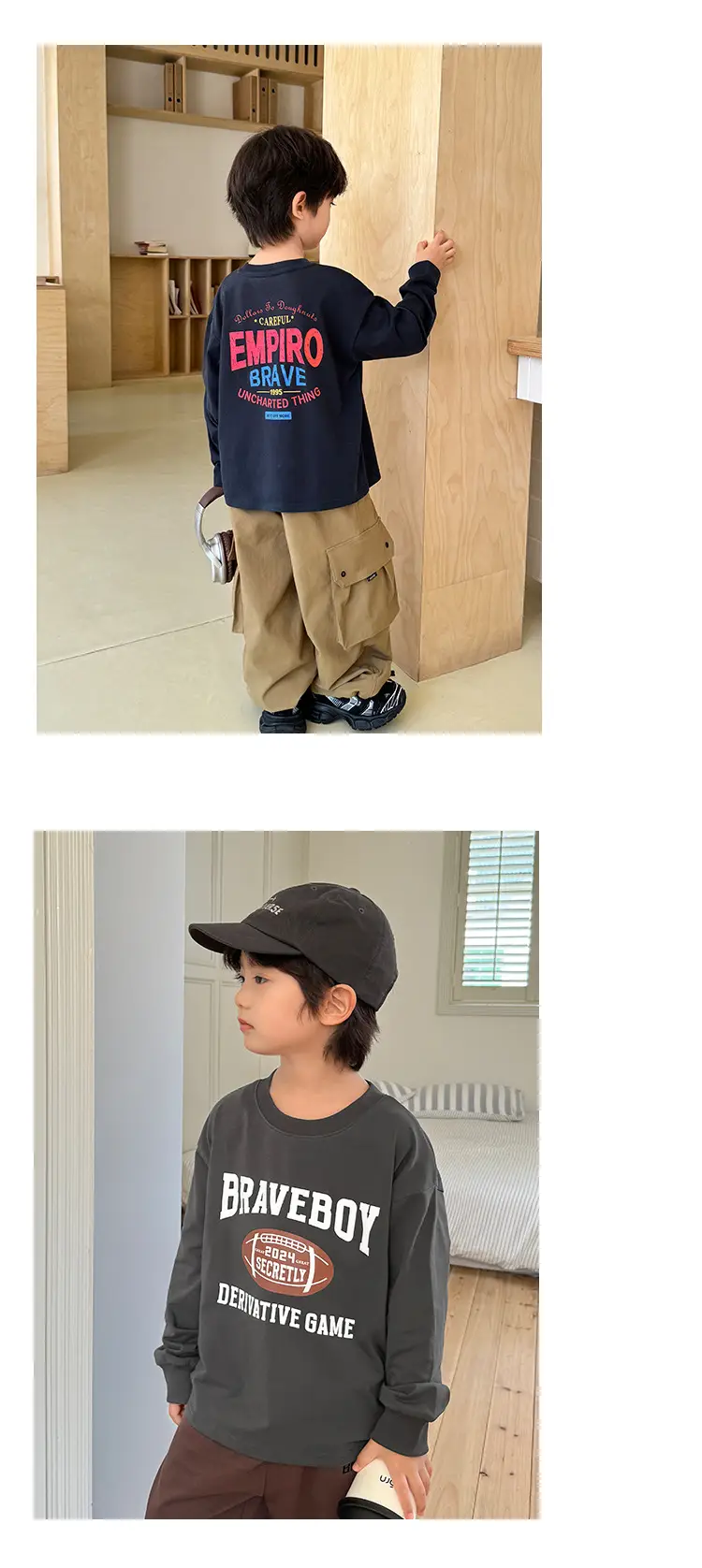 Boys Printed Long Sleeve T-Shirt Brave Boy 2026 β feature 15