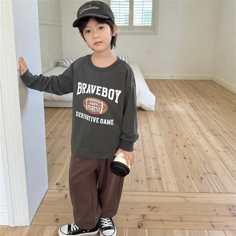 Boys Printed Long Sleeve T-Shirt Brave Boy 2026 - Image 3
