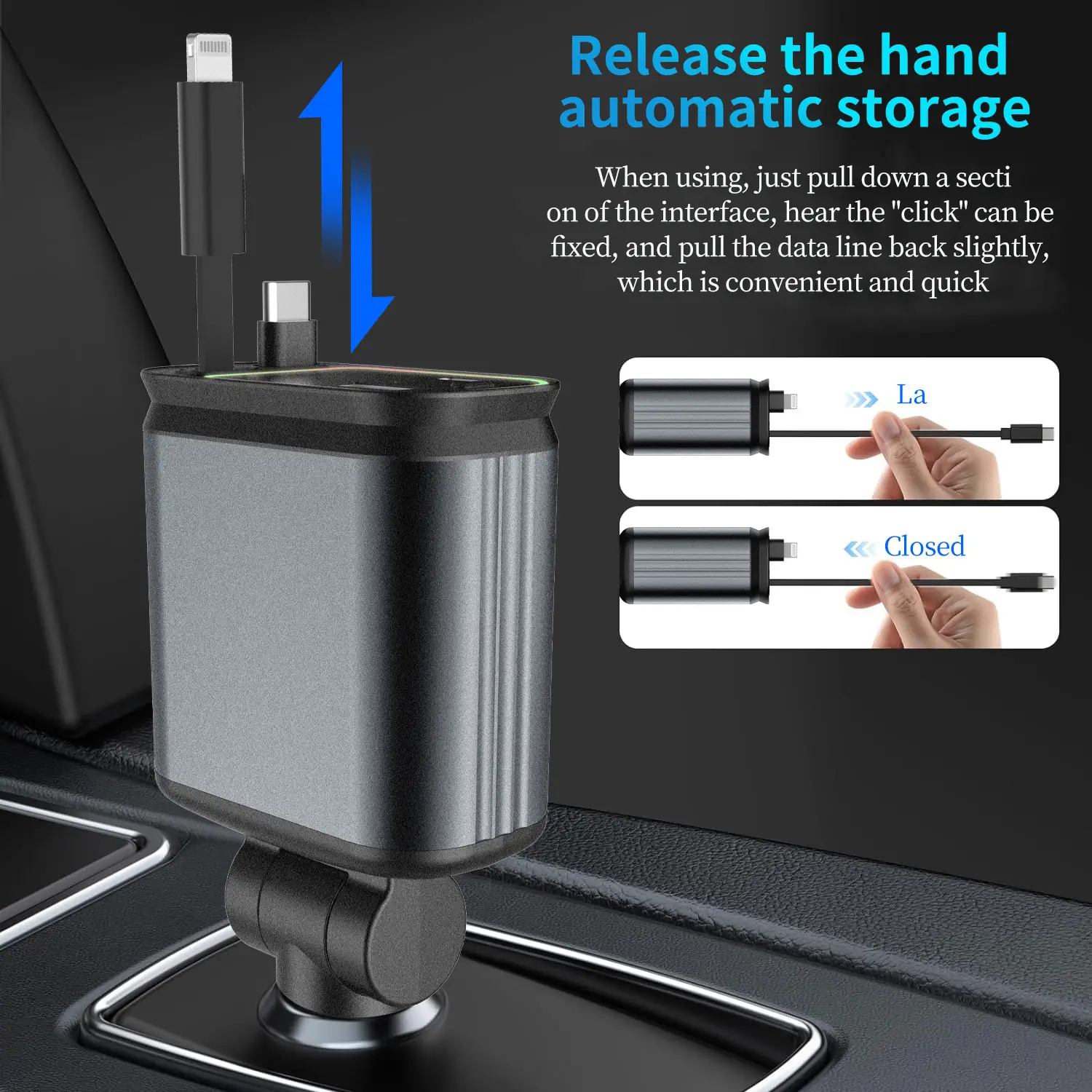 Dual Cable Charger with Starry Light & Projection Lamp - Image 4