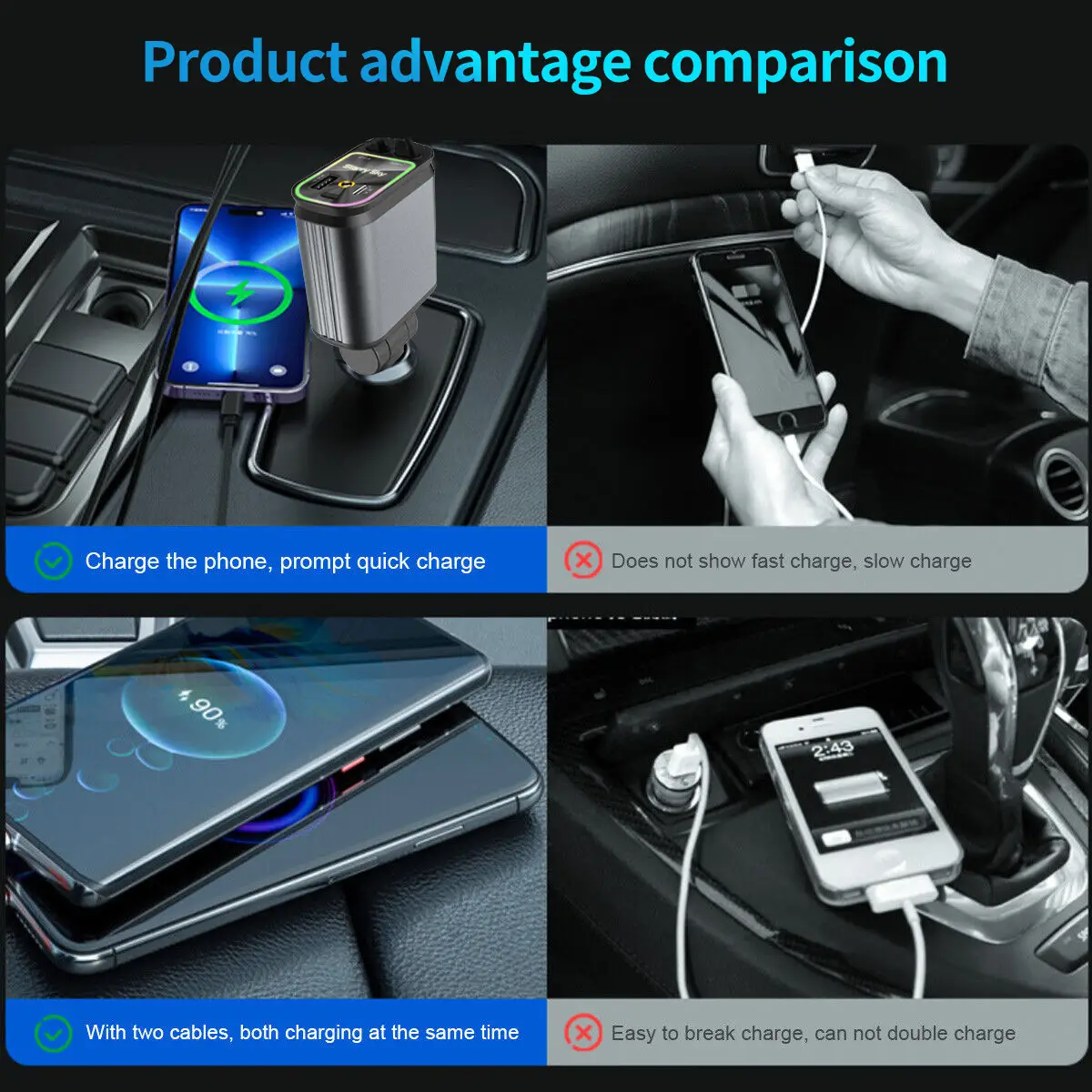 Dual Cable Charger with Starry Light & Projection Lamp - Image 5