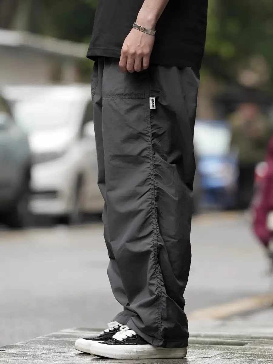 Men Navy Blue 2024 Paratrooper Pants Loose Fit