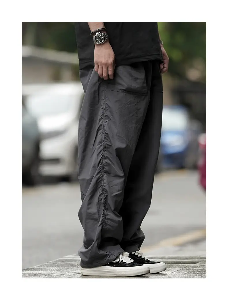 Men Navy Blue 2024 Paratrooper Pants Loose Fit — feature 13