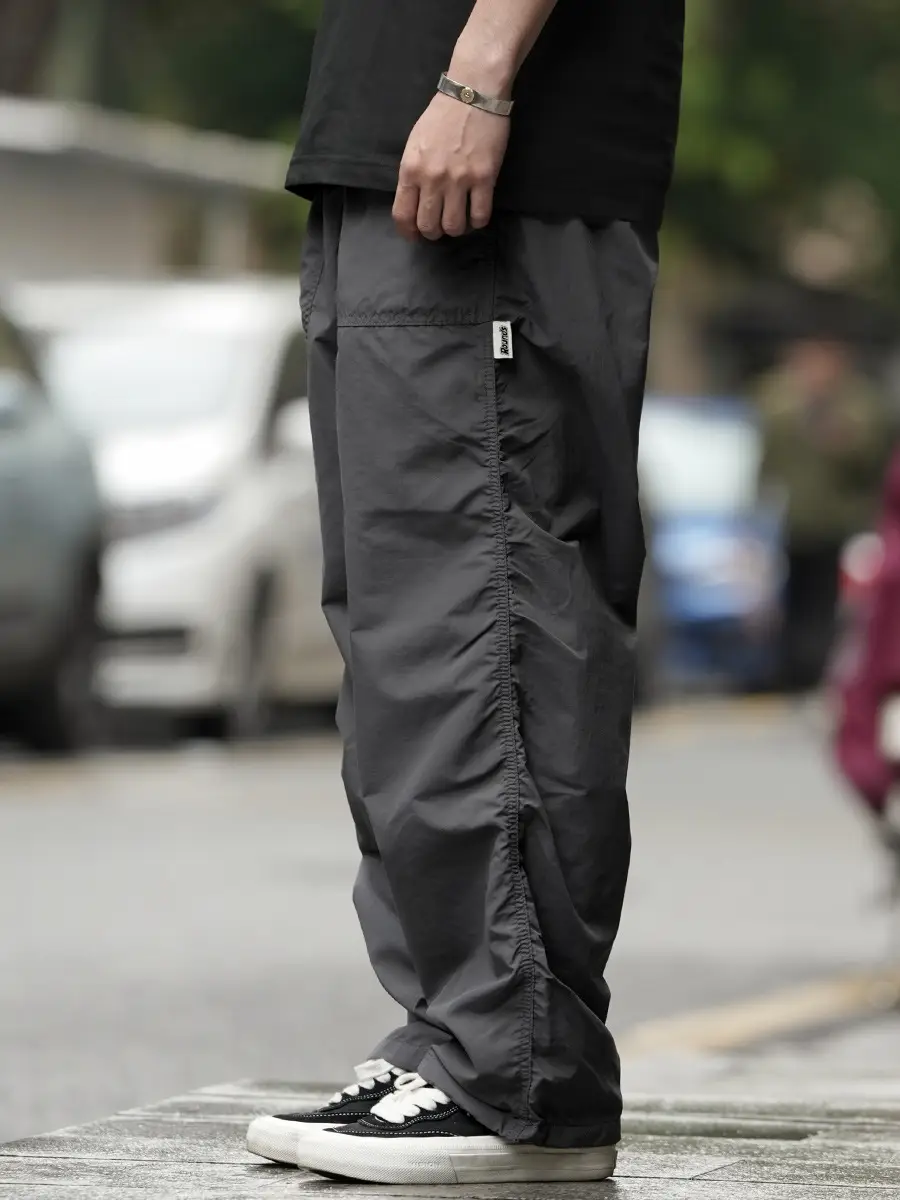 Men Navy Blue 2024 Paratrooper Pants Loose Fit