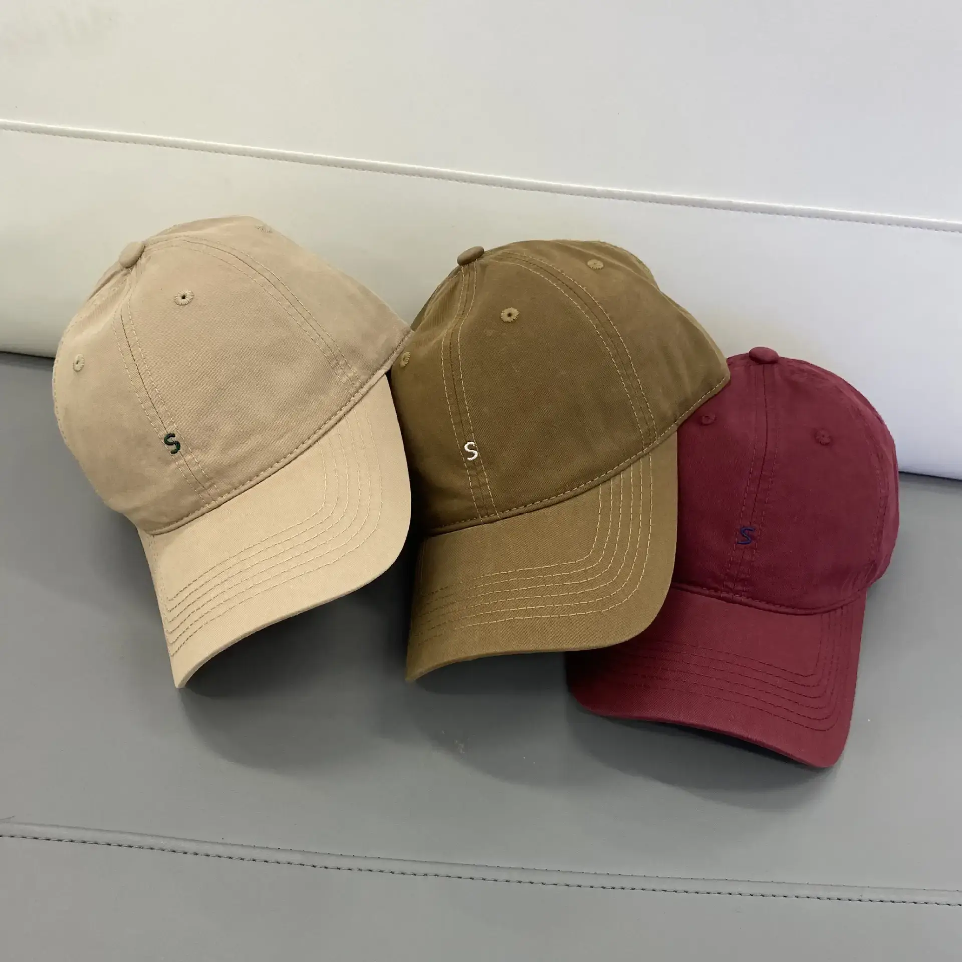 Japanese & Korean Style Small Letter Embroidered Baseball Caps for Women & Men