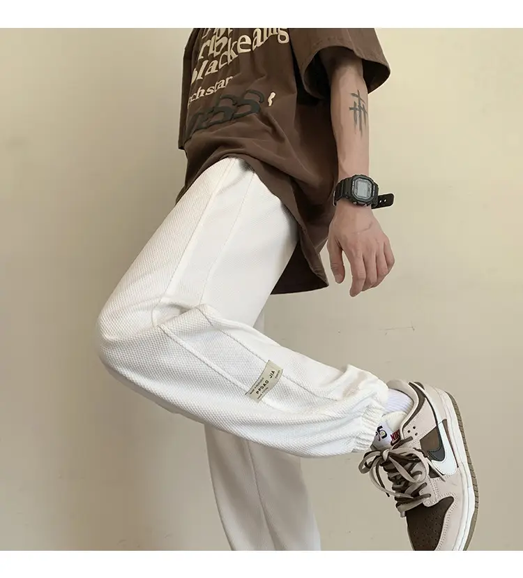 Men Grey Sweatpants 2024 Nine Point Strap — feature 10