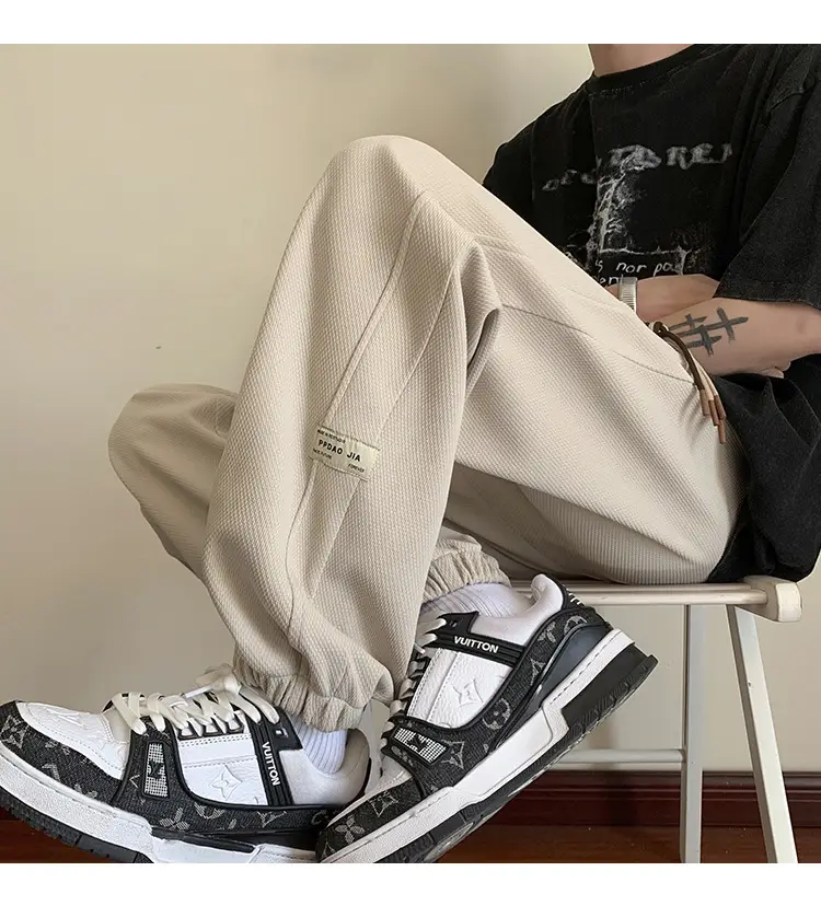 Men Grey Sweatpants 2024 Nine Point Strap — feature 12