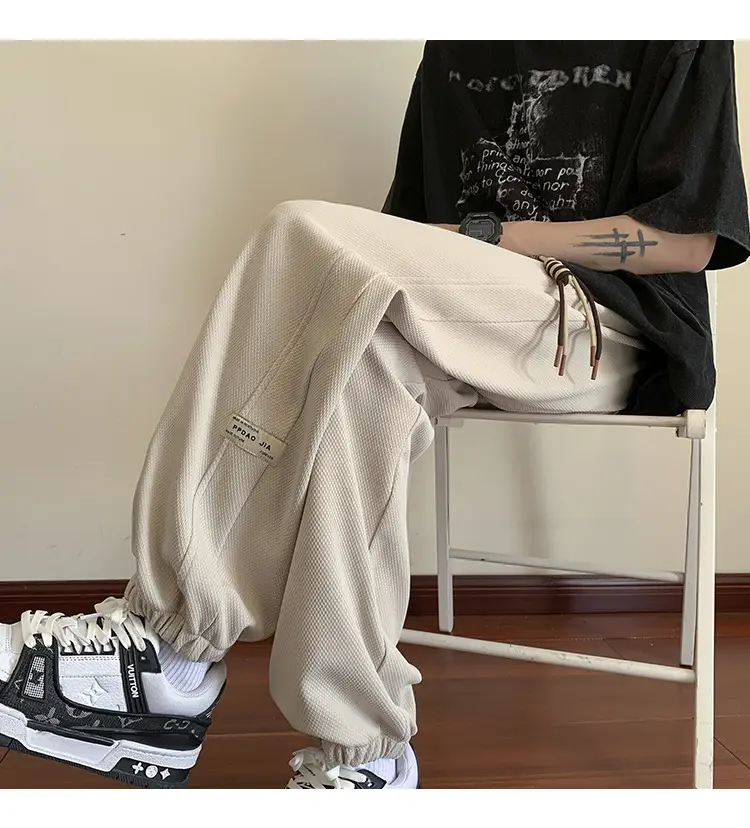 Men Grey Sweatpants 2024 Nine Point Strap — feature 13