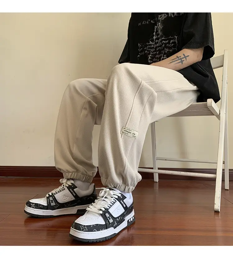 Men Grey Sweatpants 2024 Nine Point Strap — feature 14