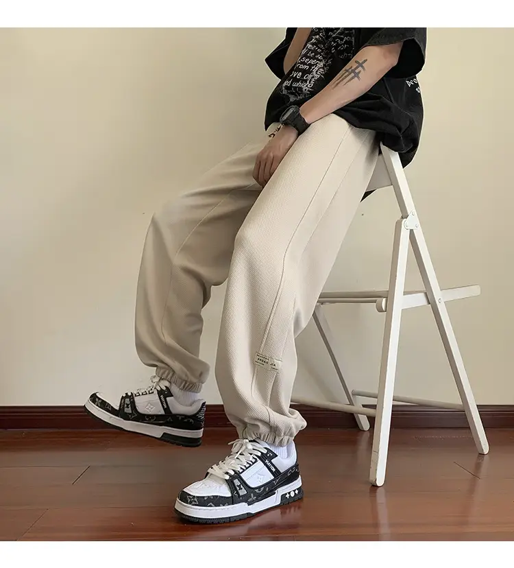 Men Grey Sweatpants 2024 Nine Point Strap — feature 16