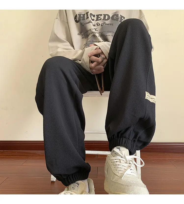 Men Grey Sweatpants 2024 Nine Point Strap — feature 35