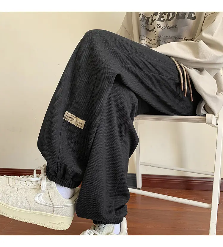 Men Grey Sweatpants 2024 Nine Point Strap — feature 36
