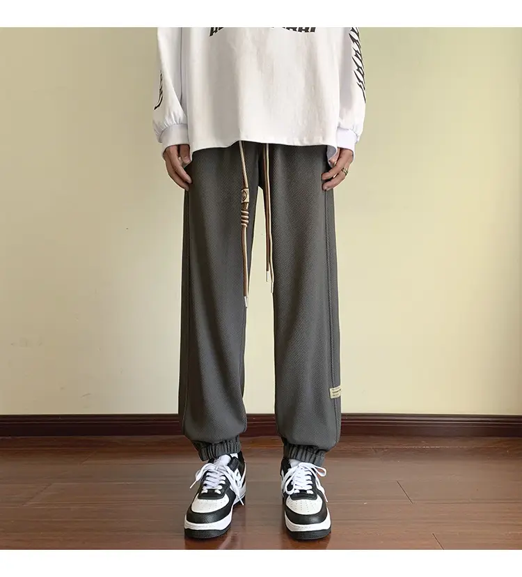 Men Grey Sweatpants 2024 Nine Point Strap — feature 38