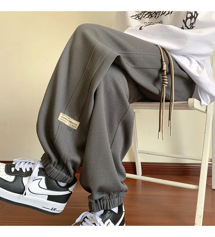 Men Grey Sweatpants 2024 Nine Point Strap — feature 46
