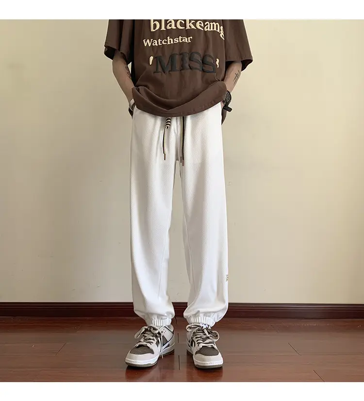 Men Grey Sweatpants 2024 Nine Point Strap — feature 7