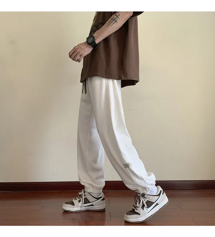 Men Grey Sweatpants 2024 Nine Point Strap — feature 8