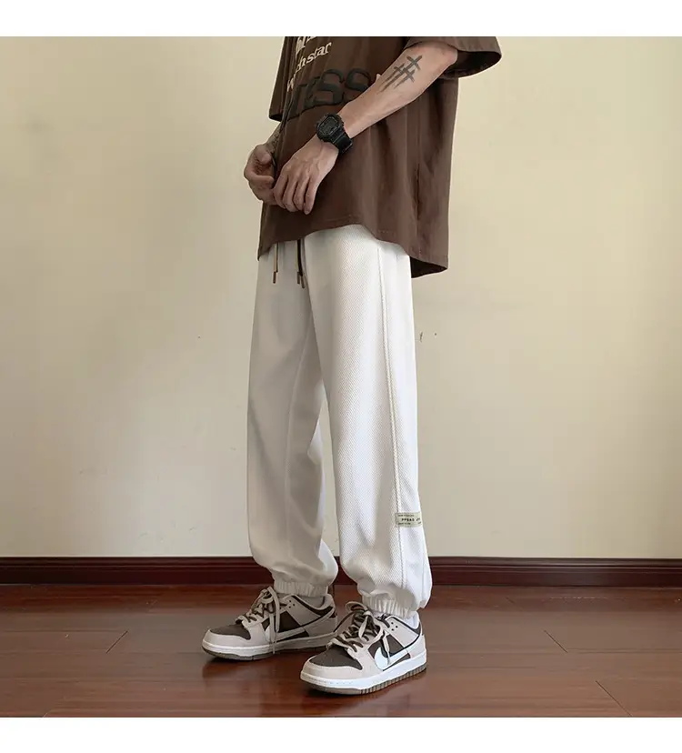 Men Grey Sweatpants 2024 Nine Point Strap — feature 9