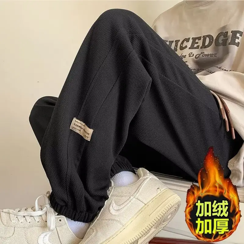 Men Grey Sweatpants 2024 Nine Point Strap
