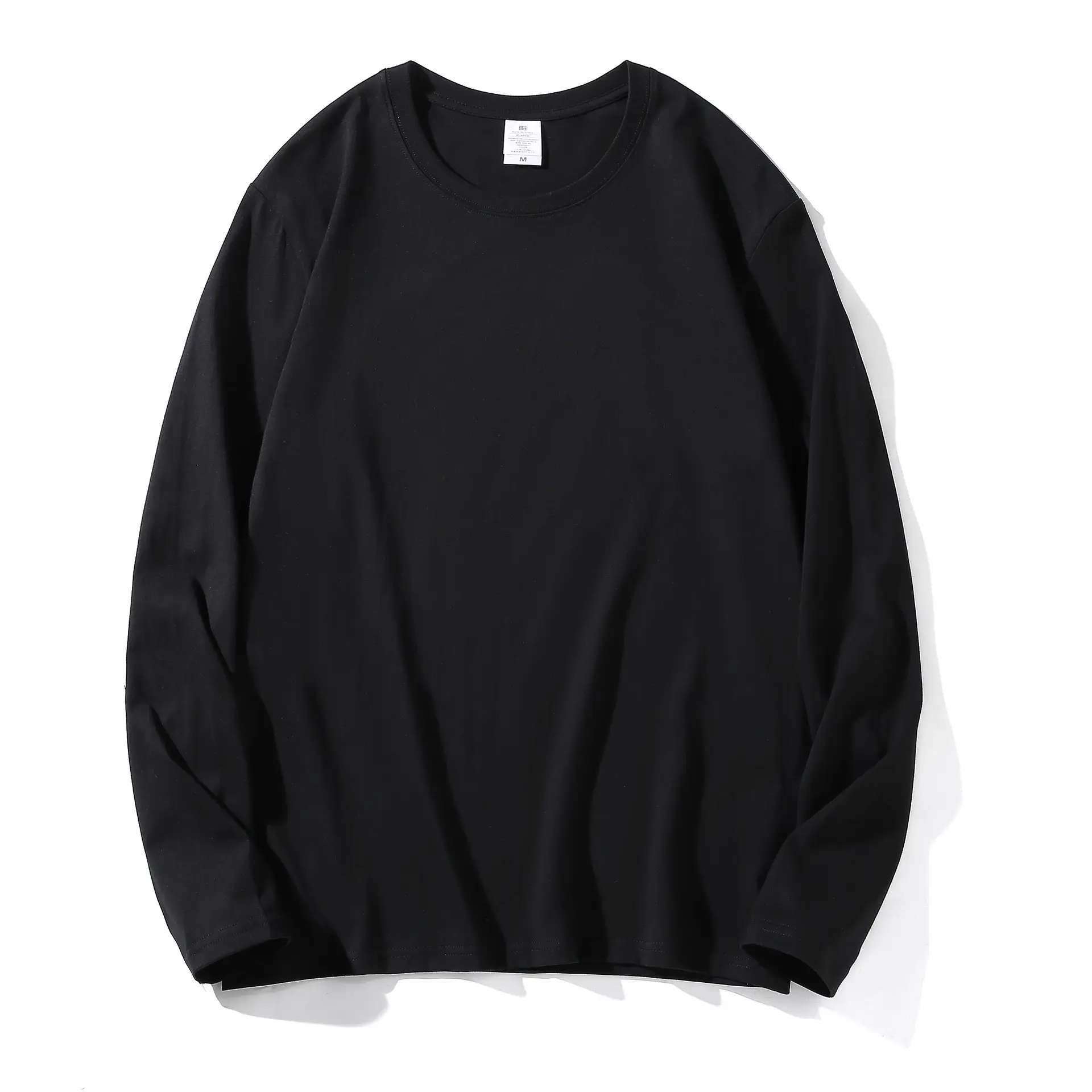 Men White Long Sleeve Cotton T-Shirt Autumn Inner Jacket - Image 7
