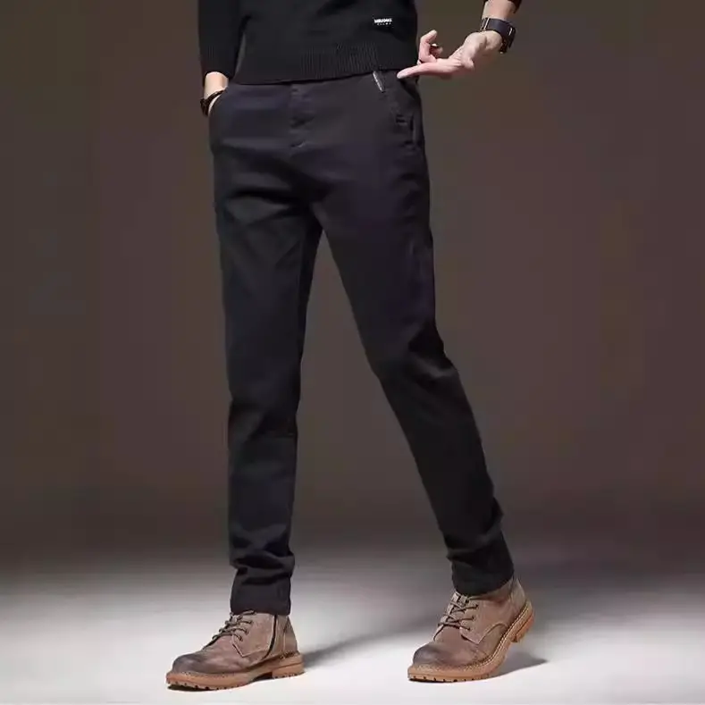 Men's Thin Light Grey Slim Fit Casual Pants - Image 6