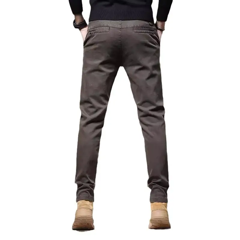 Men's Thin Light Grey Slim Fit Casual Pants - Image 7