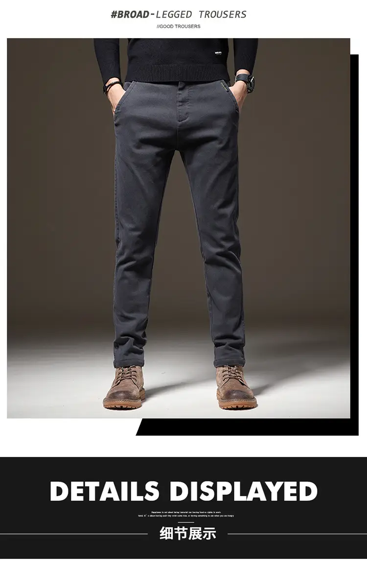 Men's Thin Light Grey Slim Fit Casual Pants — feature 17