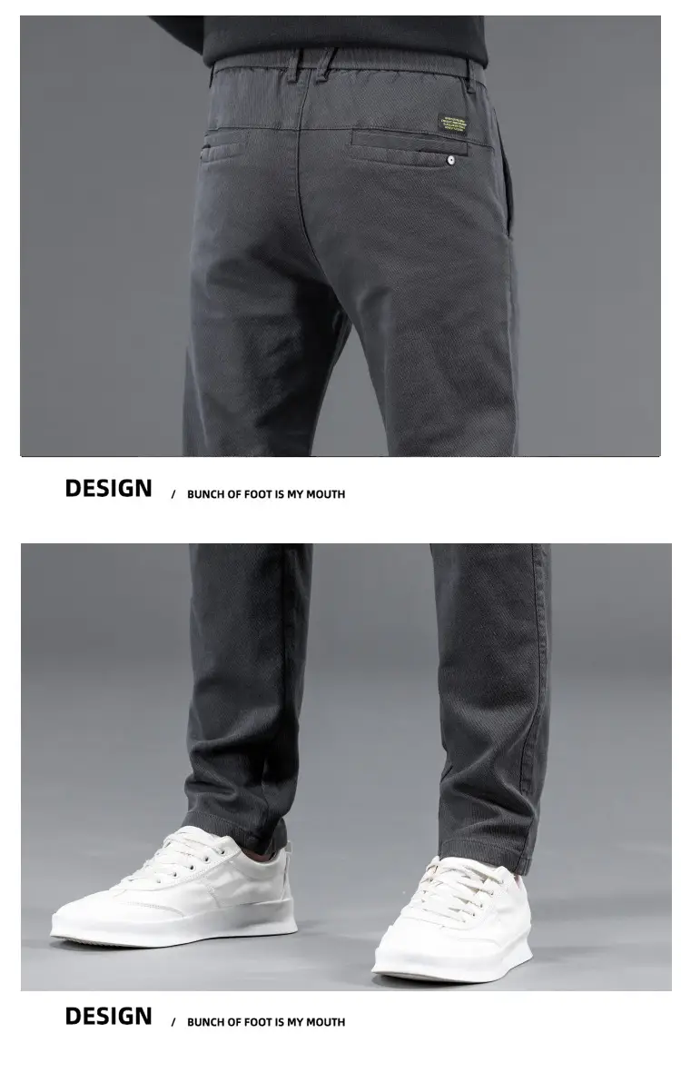 Men's Thin Light Grey Slim Fit Casual Pants — feature 20