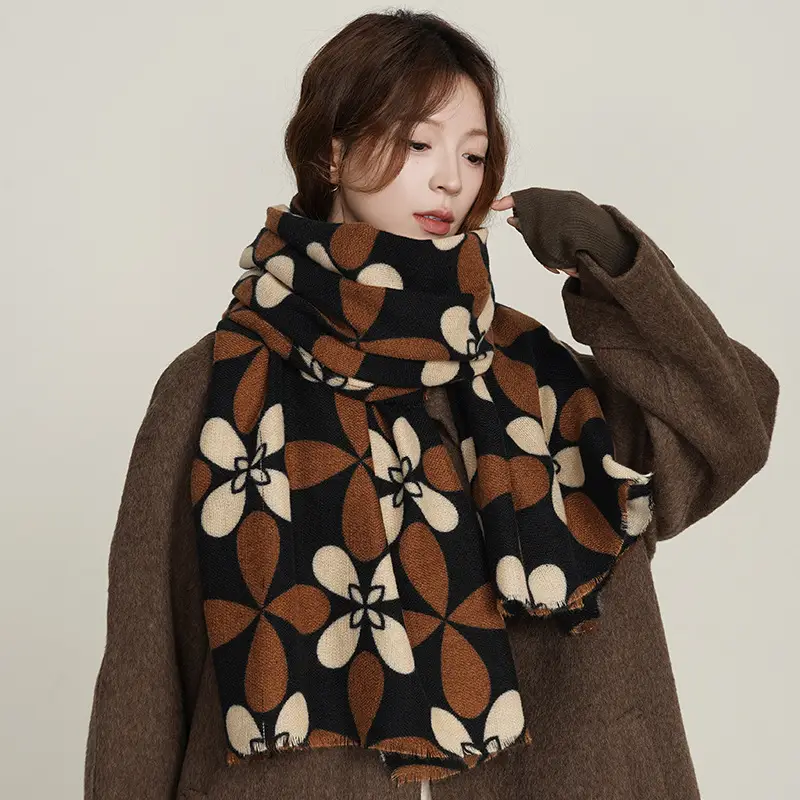 Women's 2025 Cashmere Tassel Scarf Autumn Winter Warm - Image 5