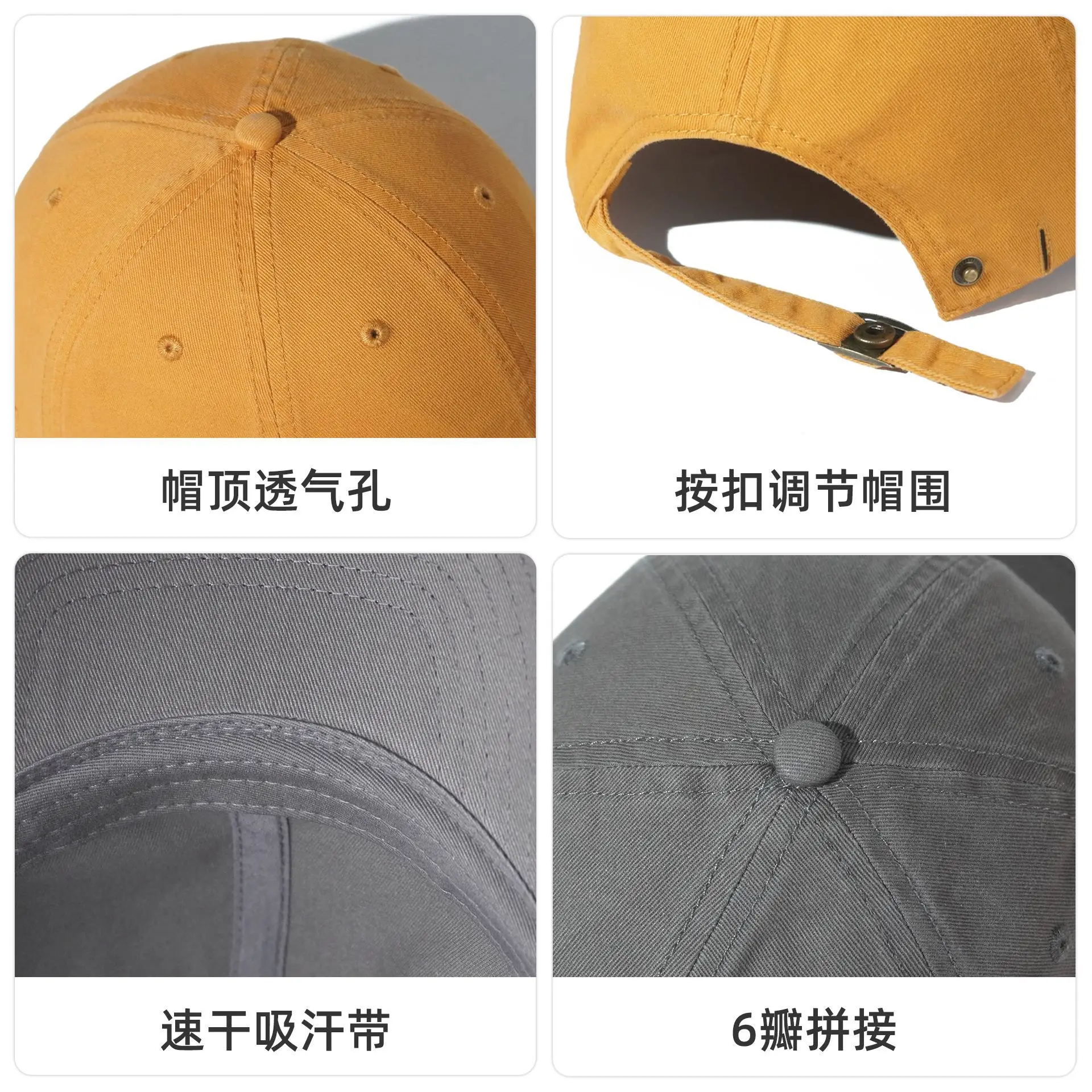Men Olive Green Peaked Cap Cotton Camping Style - Image 43