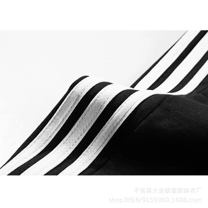 Men Grey 3-Stripe Sweatpants Loose Straight Leg — feature 12