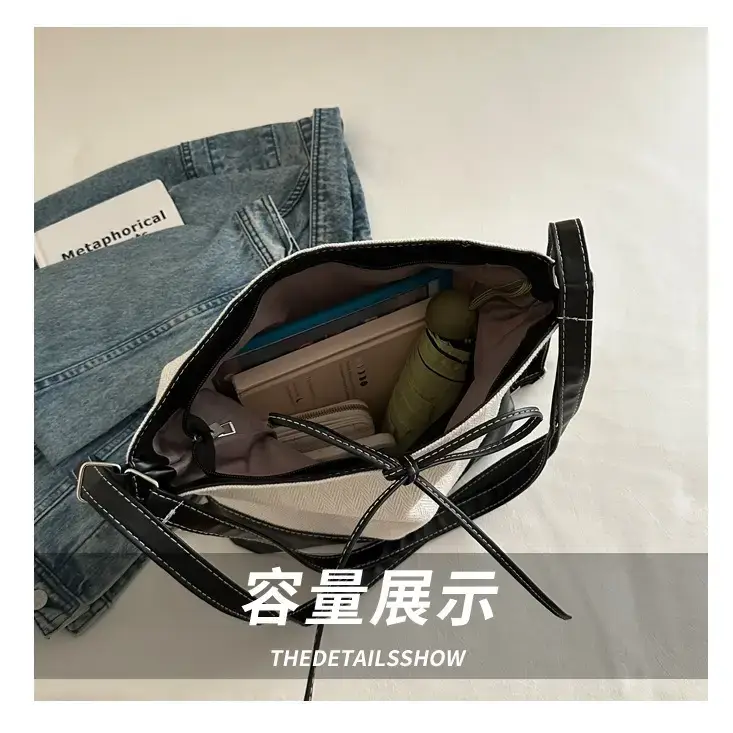 Women Canvas Shoulder Bag 2026 College Style
