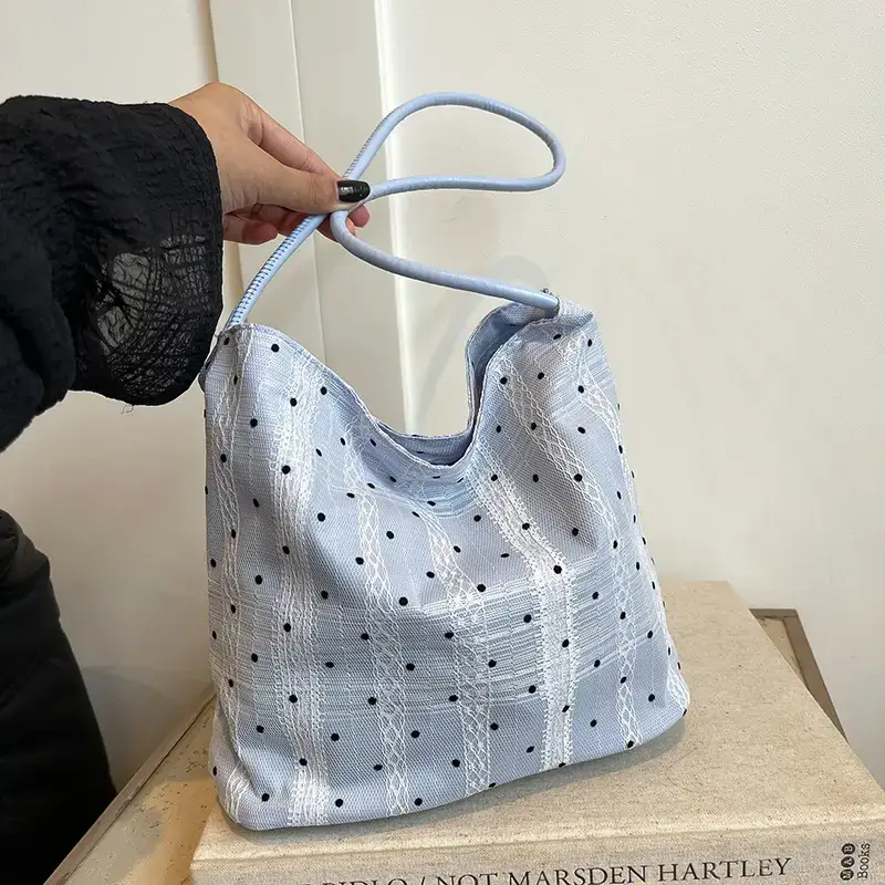 Women's White Polka Dot Shoulder Bag 2026 Spring Summer