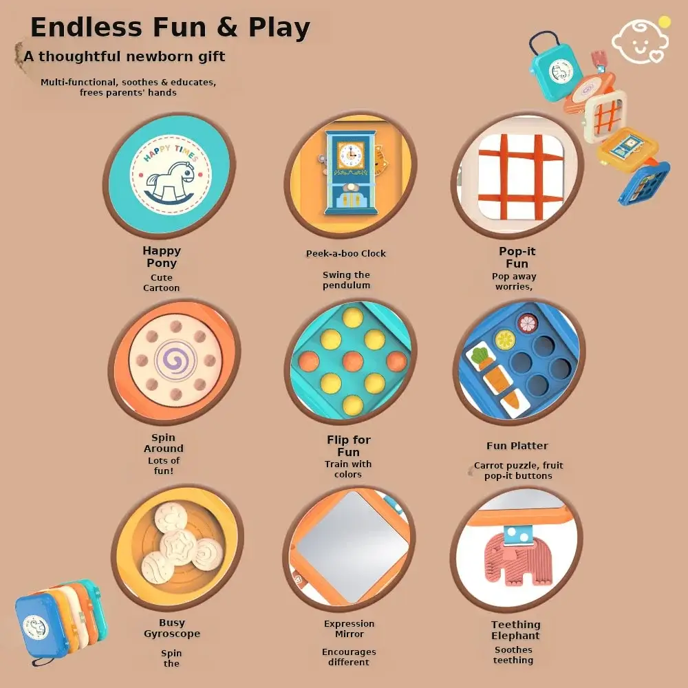 Kids Cross-Stacked Music Toy with Hexapolyhedron