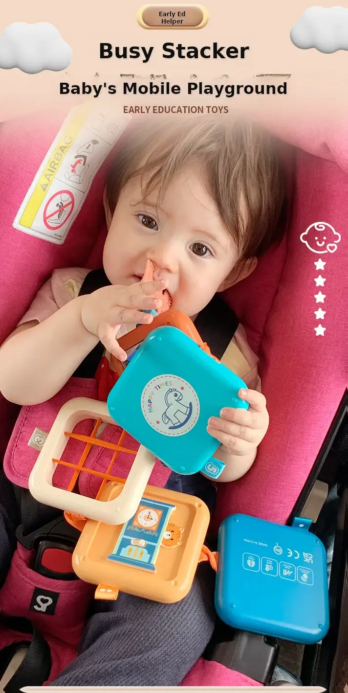 Kids Cross-Stacked Music Toy with Hexapolyhedron — feature 1