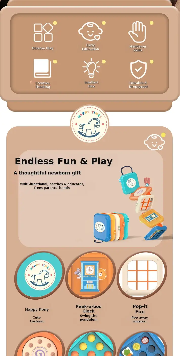 Kids Cross-Stacked Music Toy with Hexapolyhedron — feature 2