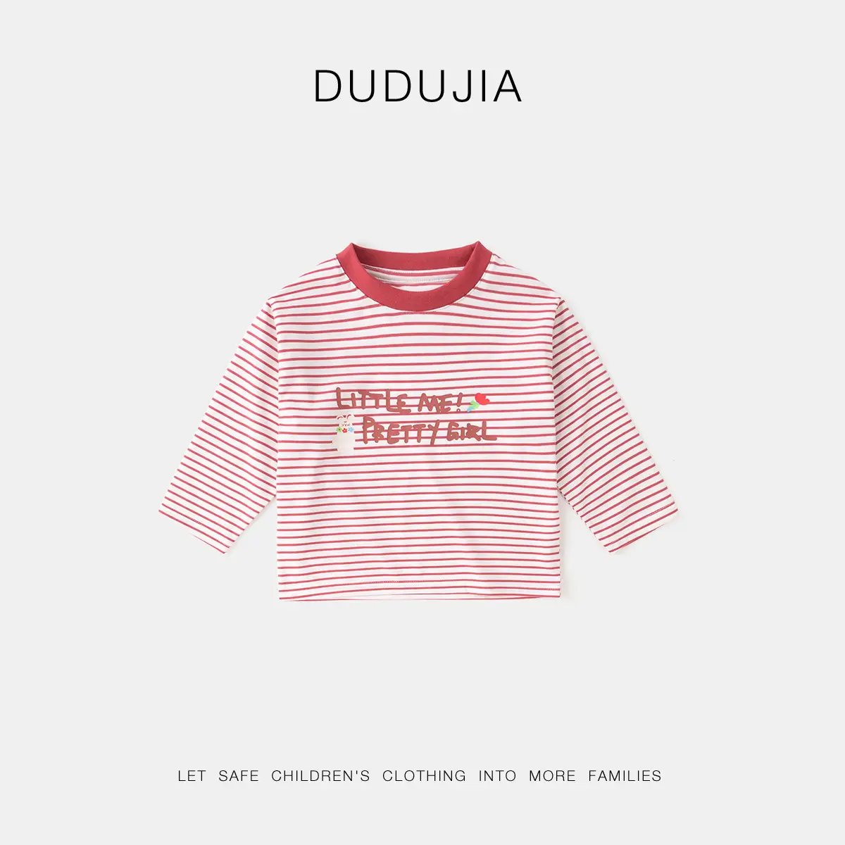 Dudu Children's Pink Long Sleeve T-Shirt Spring - Image 2