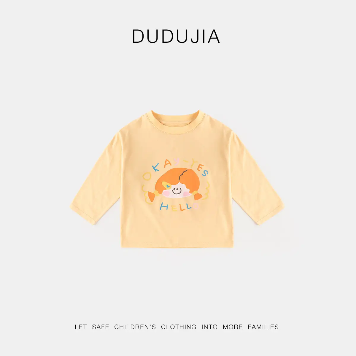 Dudu Children's Pink Long Sleeve T-Shirt Spring - Image 5