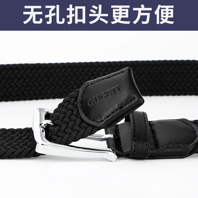 Men's Breathable Belt Buckle Elastic Trouser Belt Wholesale - Image 7