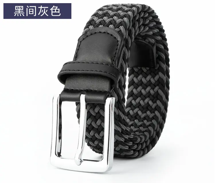 Men's Breathable Belt Buckle Elastic Trouser Belt Wholesale — feature 19